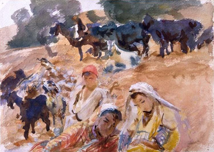 John Singer Sargent Goatherds Spain oil painting art